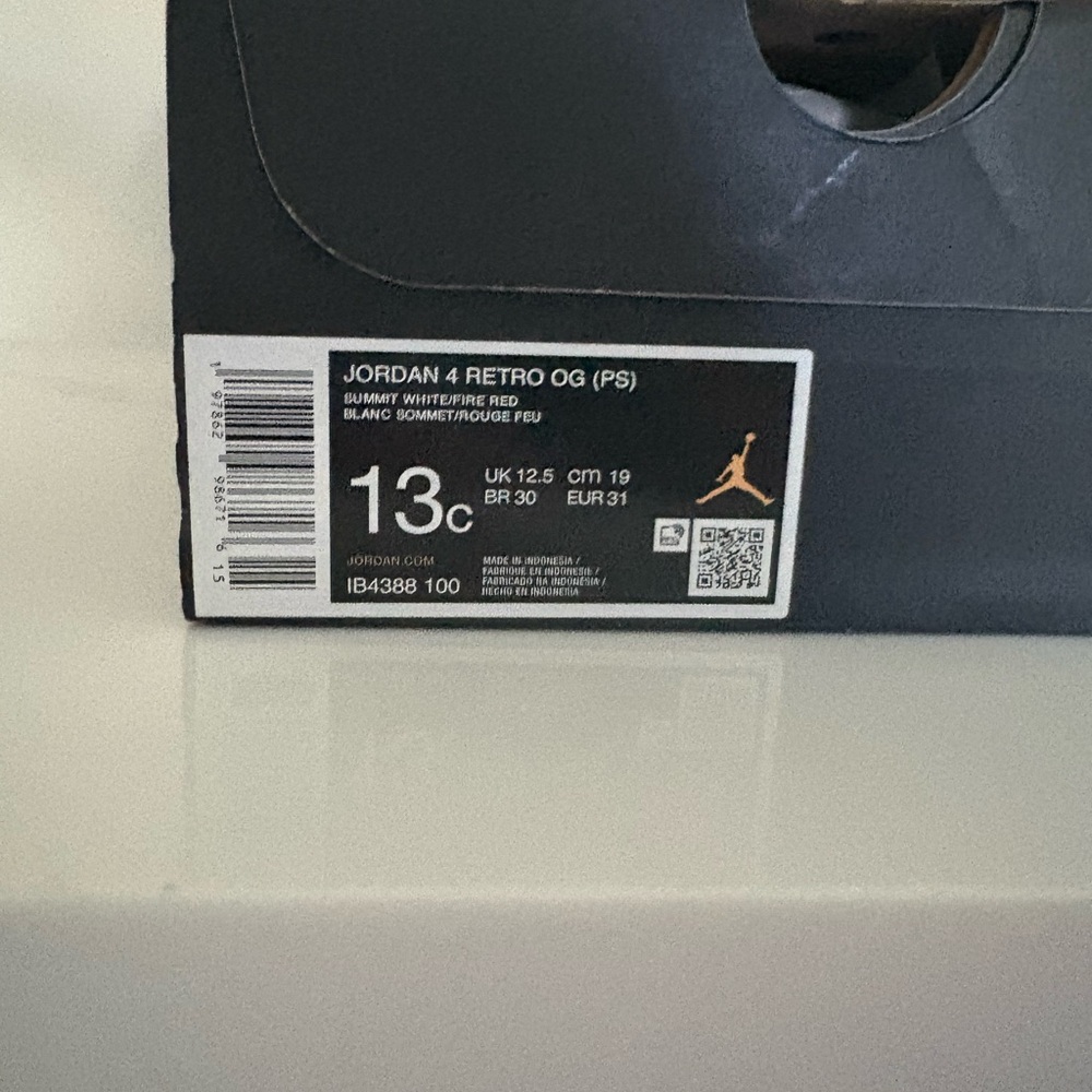 Jordan Kids White and Black Sneakers - Picture 3 of 4